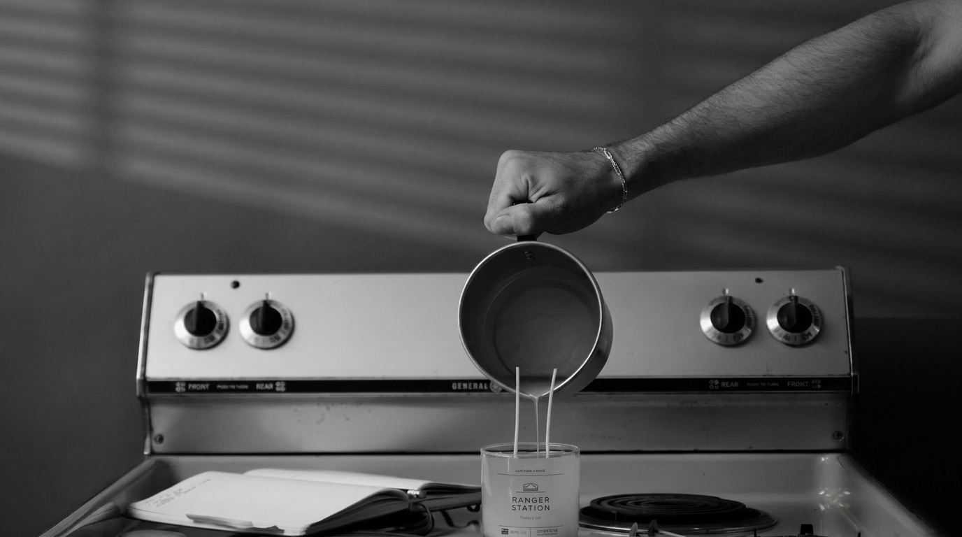 Artisan candle making in the Ranger Station studio